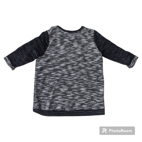 H&M Black & White Heathered 3/4 Sleeve Knit Sweater. Women's Small - Picture 3 of 3